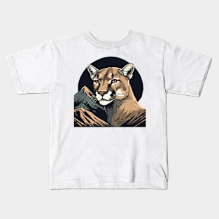 Mountain Lion Cougar Kids T-Shirt